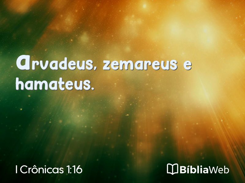 I Crônicas 1:16 em imagem para compartilhar