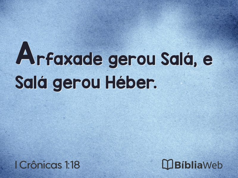 I Crônicas 1:18 em imagem para compartilhar