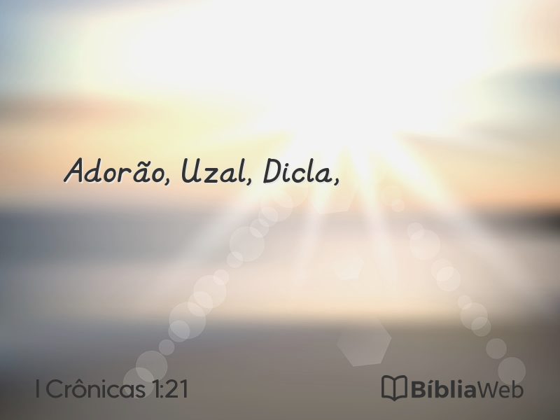 I Crônicas 1:21 em imagem para compartilhar