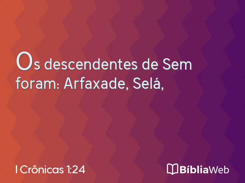 I Crônicas 1:24 em imagem para compartilhar