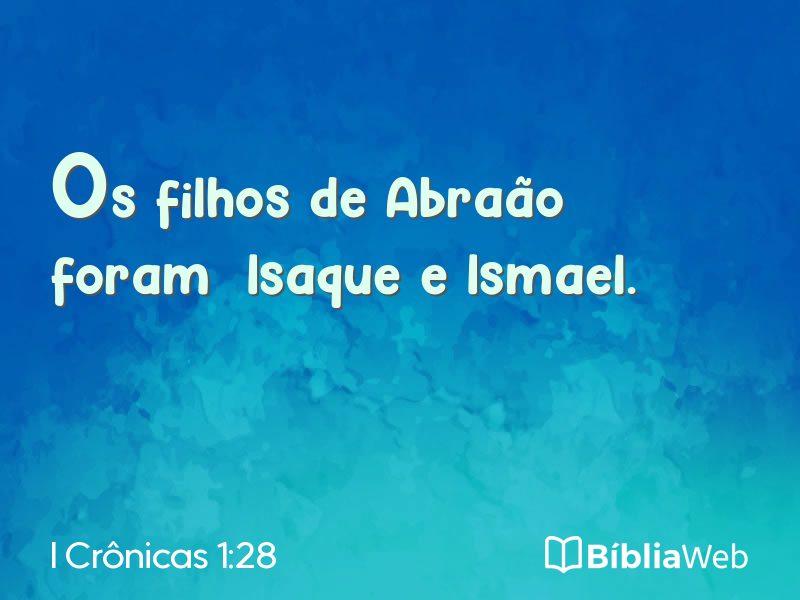 I Crônicas 1:28 em imagem para compartilhar