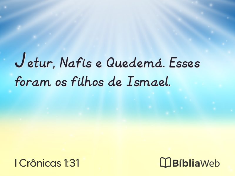 I Crônicas 1:31 em imagem para compartilhar