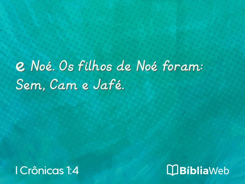 I Crônicas 1:4 em imagem para compartilhar