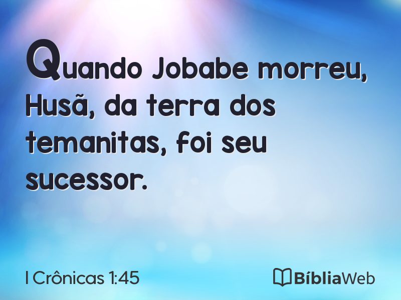 I Crônicas 1:45 em imagem para compartilhar