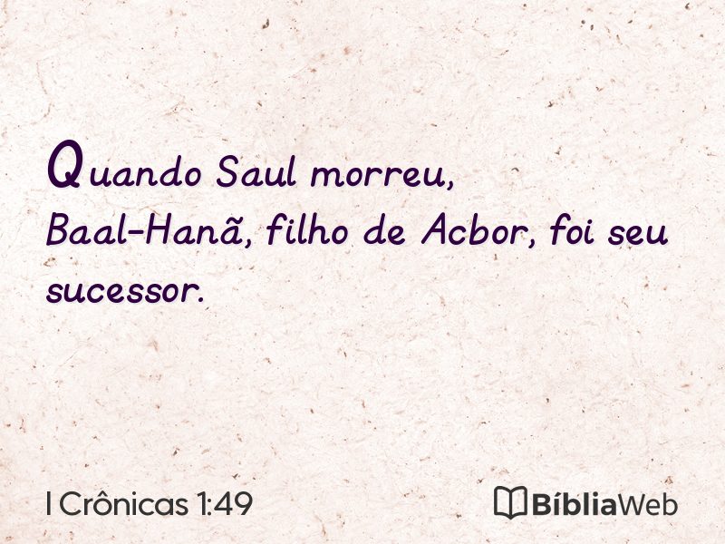 I Crônicas 1:49 em imagem para compartilhar