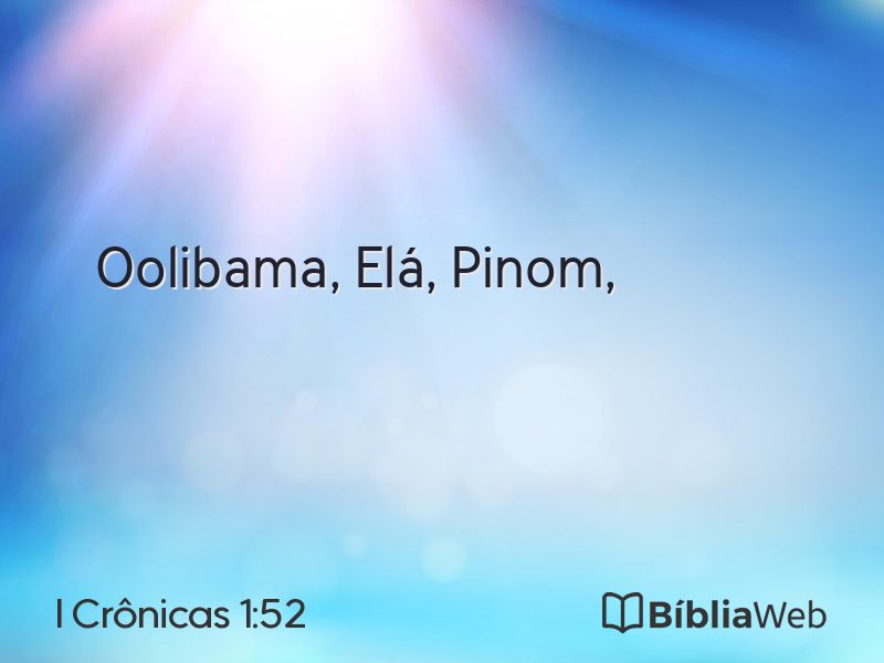 I Crônicas 1:52 em imagem para compartilhar