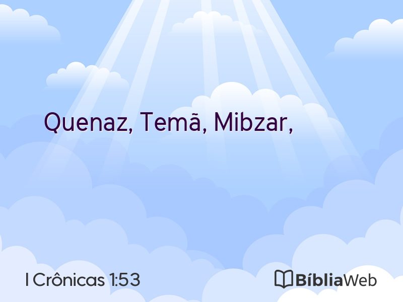 I Crônicas 1:53 em imagem para compartilhar