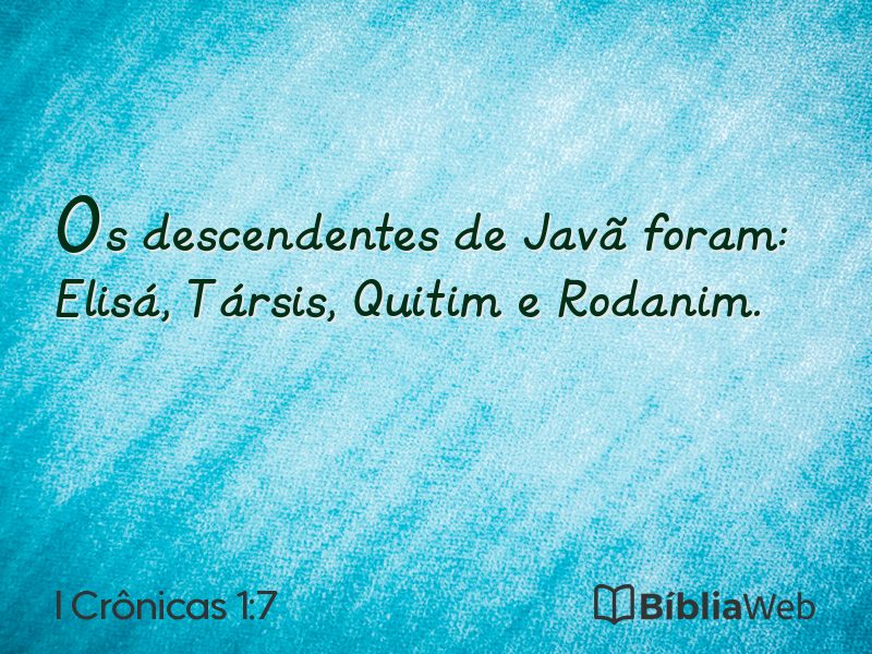 I Crônicas 1:7 em imagem para compartilhar