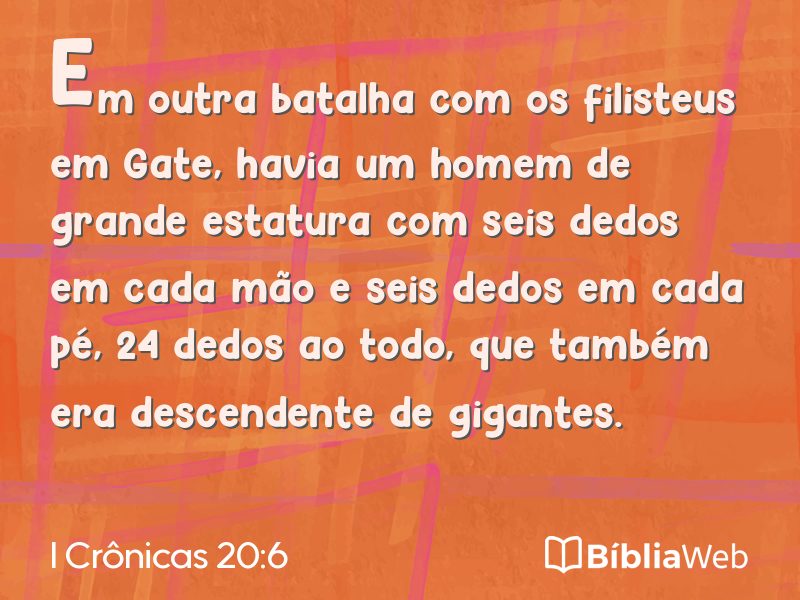 I Crônicas 20:6 em imagem para compartilhar