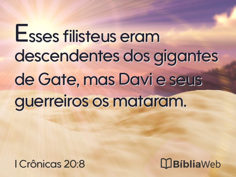 I Crônicas 20:8 em imagem para compartilhar