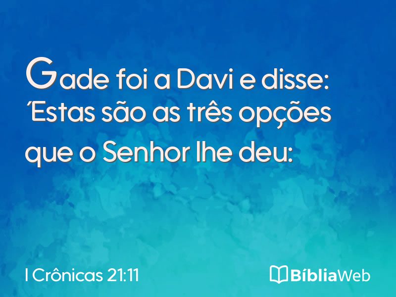 I Crônicas 21:11 em imagem para compartilhar