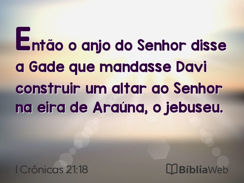 I Crônicas 21:18 em imagem para compartilhar