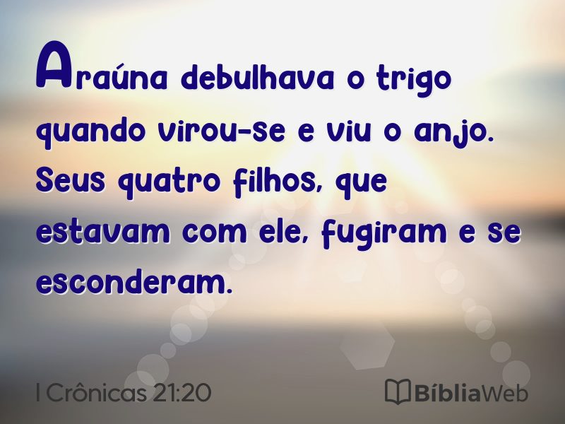 I Crônicas 21:20 em imagem para compartilhar