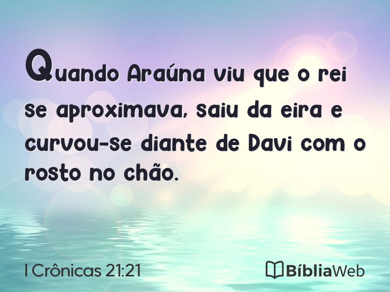 I Crônicas 21:21 em imagem para compartilhar