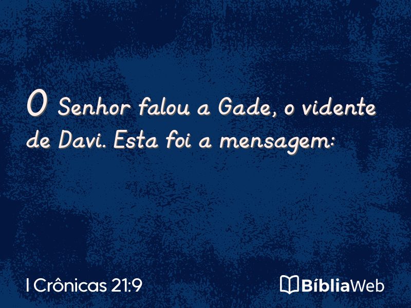 I Crônicas 21:9 em imagem para compartilhar