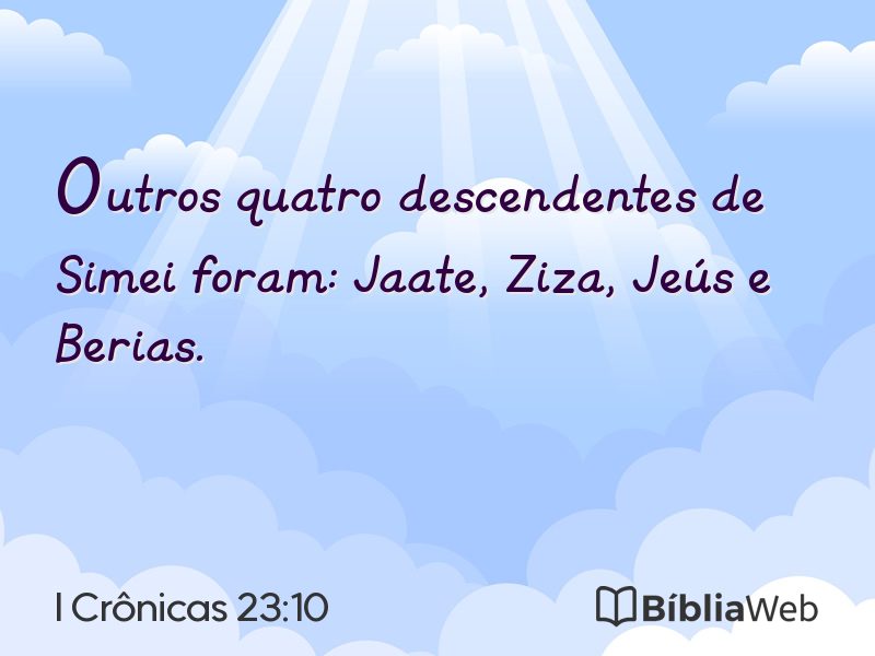 I Crônicas 23:10 em imagem para compartilhar
