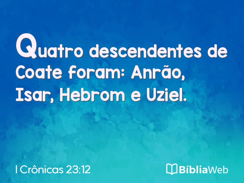 I Crônicas 23:12 em imagem para compartilhar