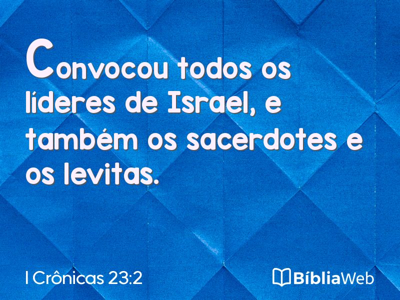 I Crônicas 23:2 em imagem para compartilhar