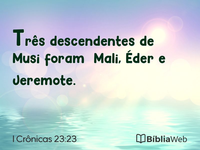 I Crônicas 23:23 em imagem para compartilhar