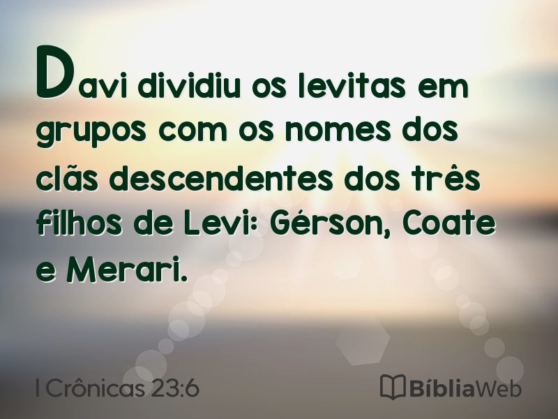 I Crônicas 23:6 em imagem para compartilhar