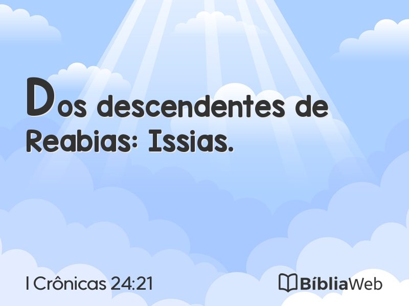 I Crônicas 24:21 em imagem para compartilhar