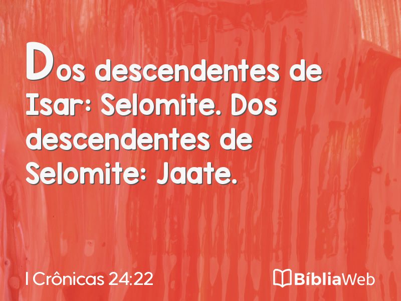 I Crônicas 24:22 em imagem para compartilhar