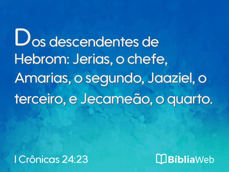 I Crônicas 24:23 em imagem para compartilhar