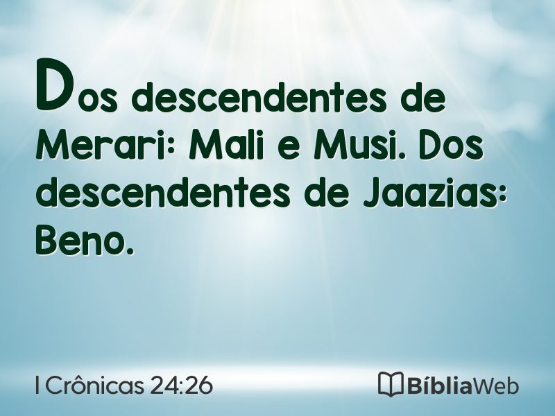 I Crônicas 24:26 em imagem para compartilhar