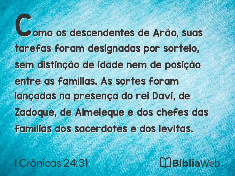 I Crônicas 24:31 em imagem para compartilhar