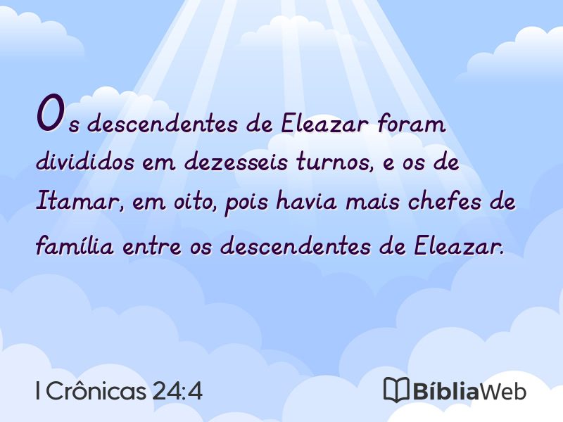 I Crônicas 24:4 em imagem para compartilhar