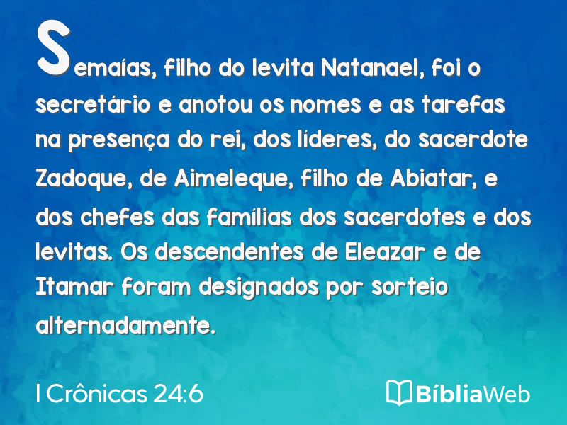 I Crônicas 24:6 em imagem para compartilhar