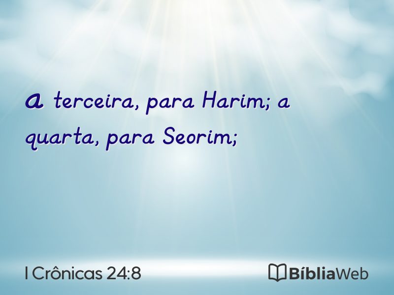 I Crônicas 24:8 em imagem para compartilhar