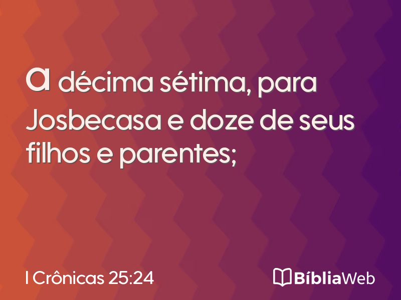 I Crônicas 25:24 em imagem para compartilhar