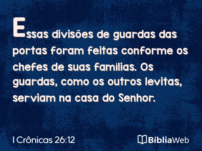 I Crônicas 26:12 em imagem para compartilhar