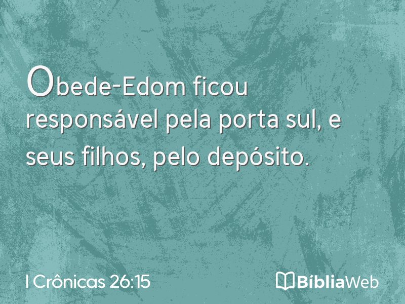 I Crônicas 26:15 em imagem para compartilhar