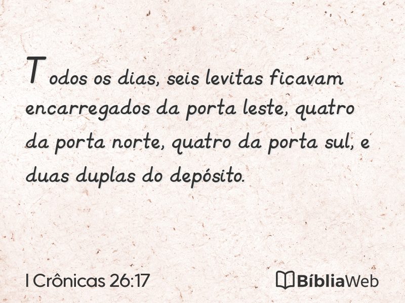 I Crônicas 26:17 em imagem para compartilhar