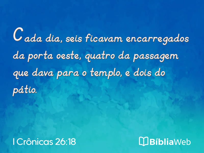 I Crônicas 26:18 em imagem para compartilhar