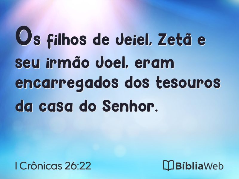 I Crônicas 26:22 em imagem para compartilhar