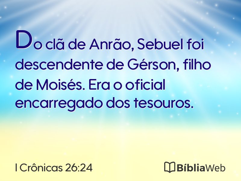 I Crônicas 26:24 em imagem para compartilhar