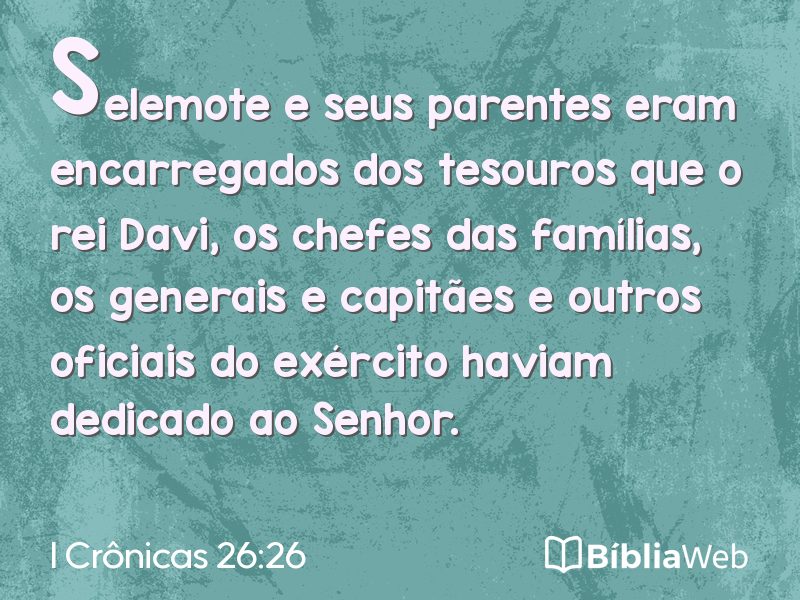 I Crônicas 26:26 em imagem para compartilhar