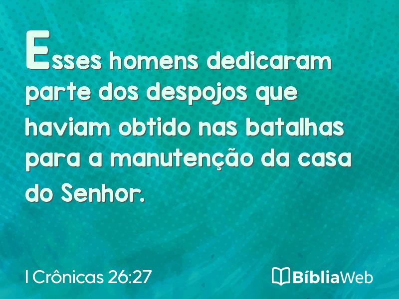 I Crônicas 26:27 em imagem para compartilhar