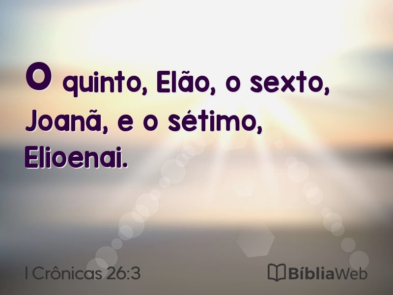 I Crônicas 26:3 em imagem para compartilhar