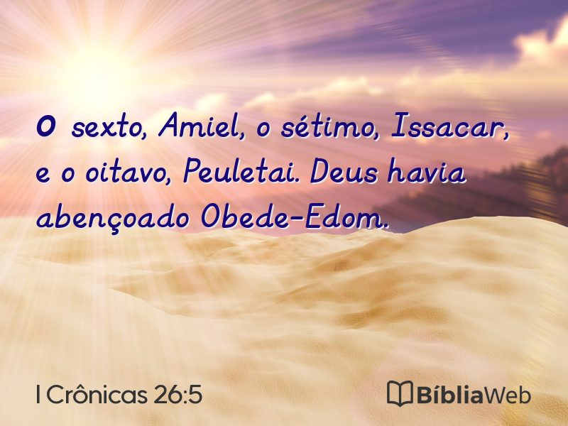I Crônicas 26:5 em imagem para compartilhar