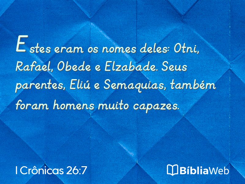 I Crônicas 26:7 em imagem para compartilhar