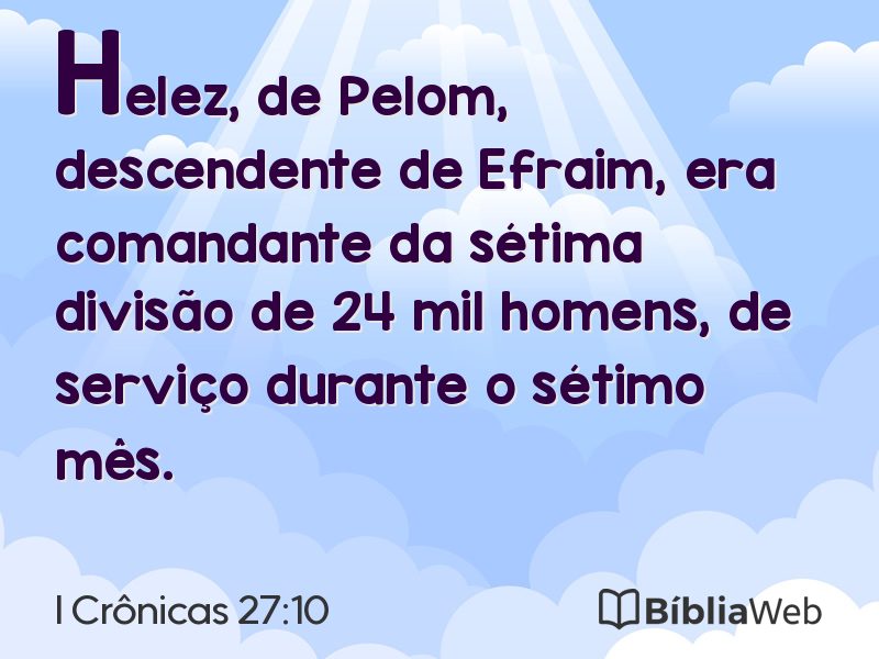 I Crônicas 27:10 em imagem para compartilhar
