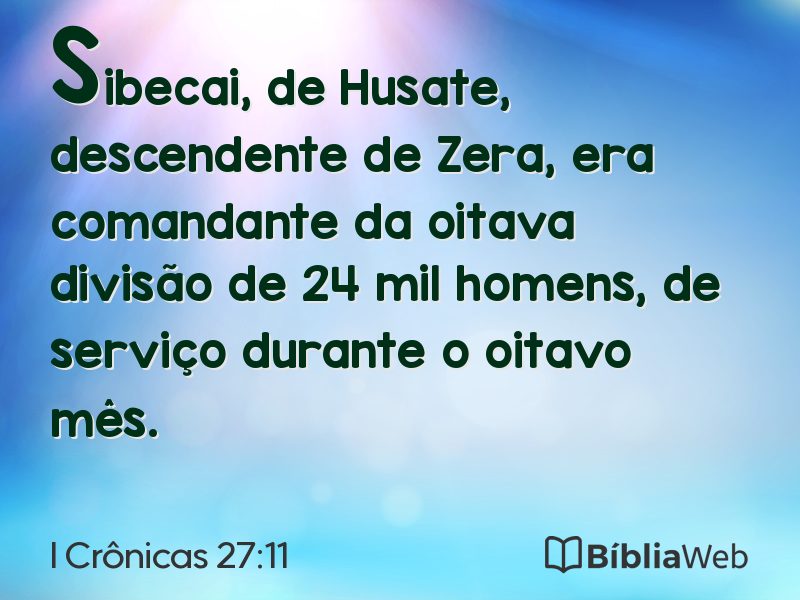 I Crônicas 27:11 em imagem para compartilhar