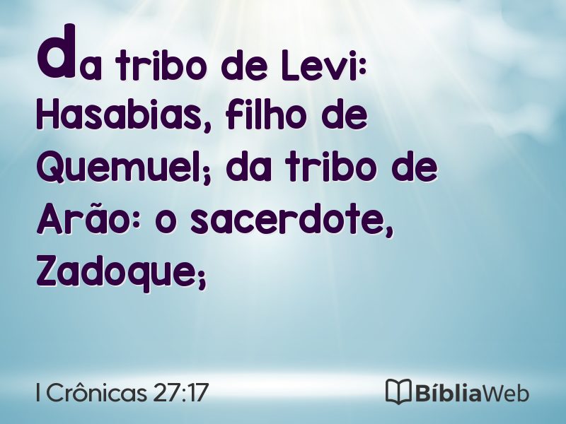 I Crônicas 27:17 em imagem para compartilhar