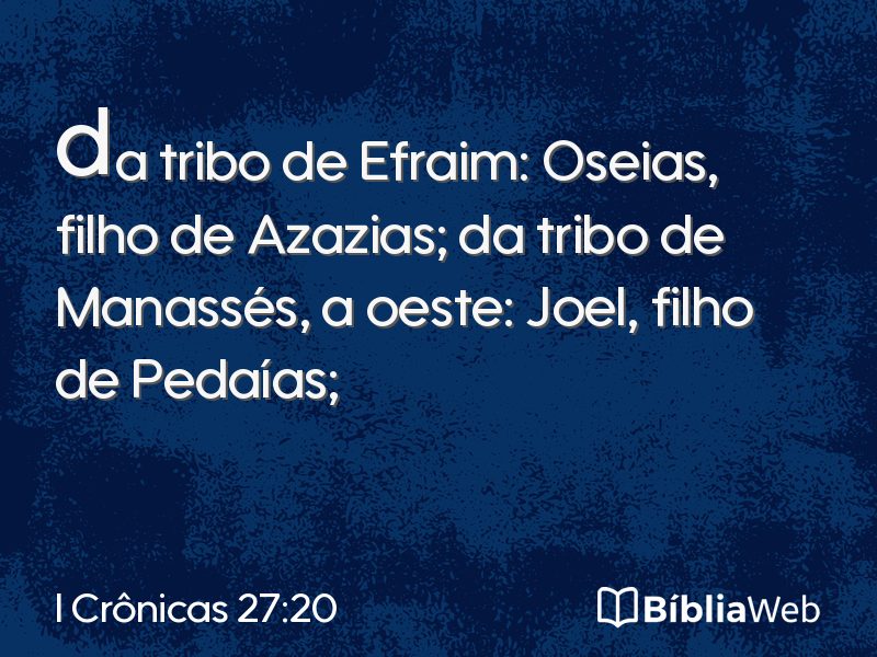I Crônicas 27:20 em imagem para compartilhar