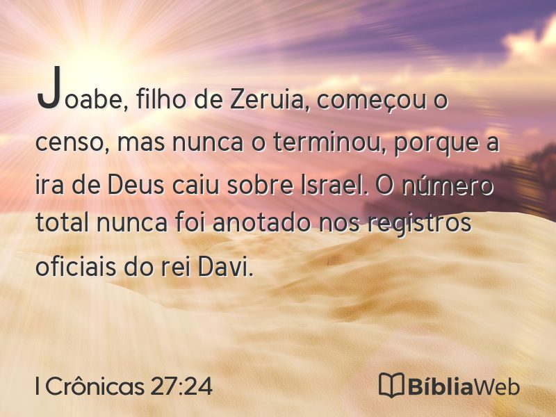 I Crônicas 27:24 em imagem para compartilhar