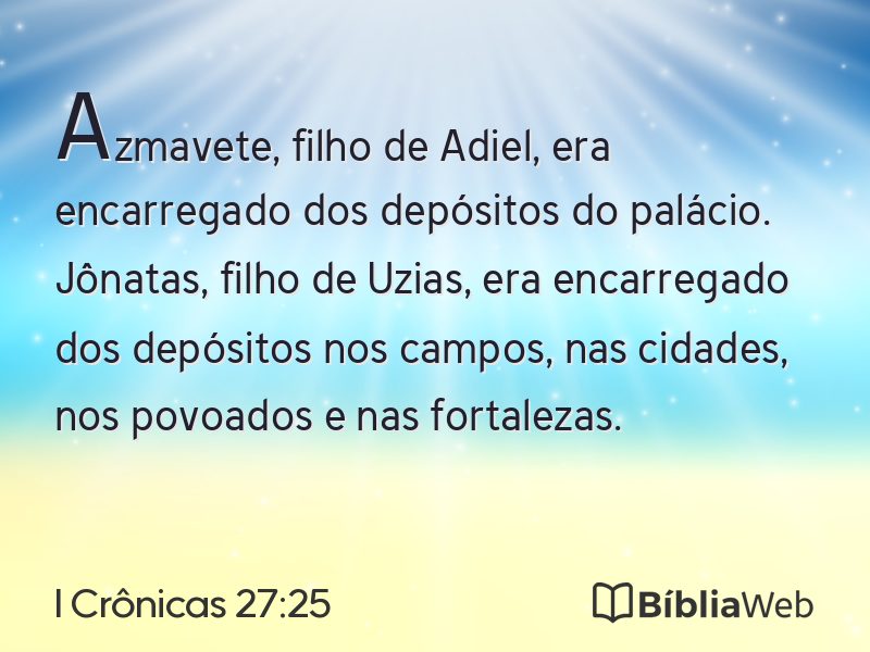 I Crônicas 27:25 em imagem para compartilhar